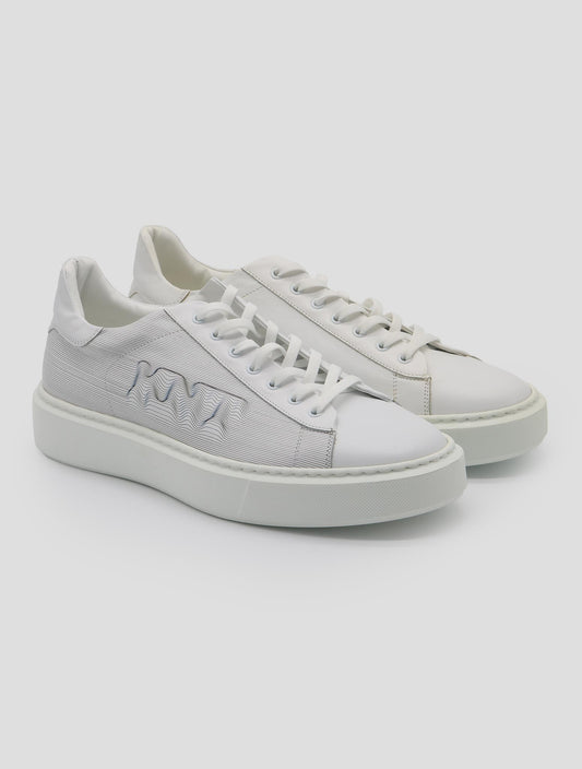 Kiton Knt White Leather Sneakers