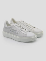 Kiton Knt White Leather Sneakers